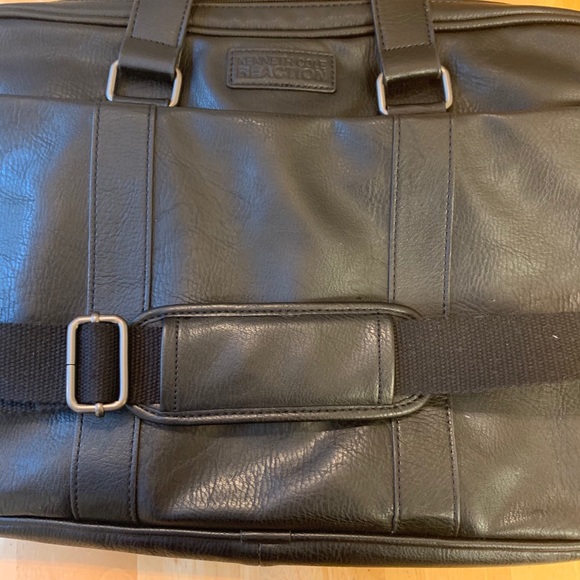 Kenneth Cole Black Leather Briefcase - Picture 7 of 8